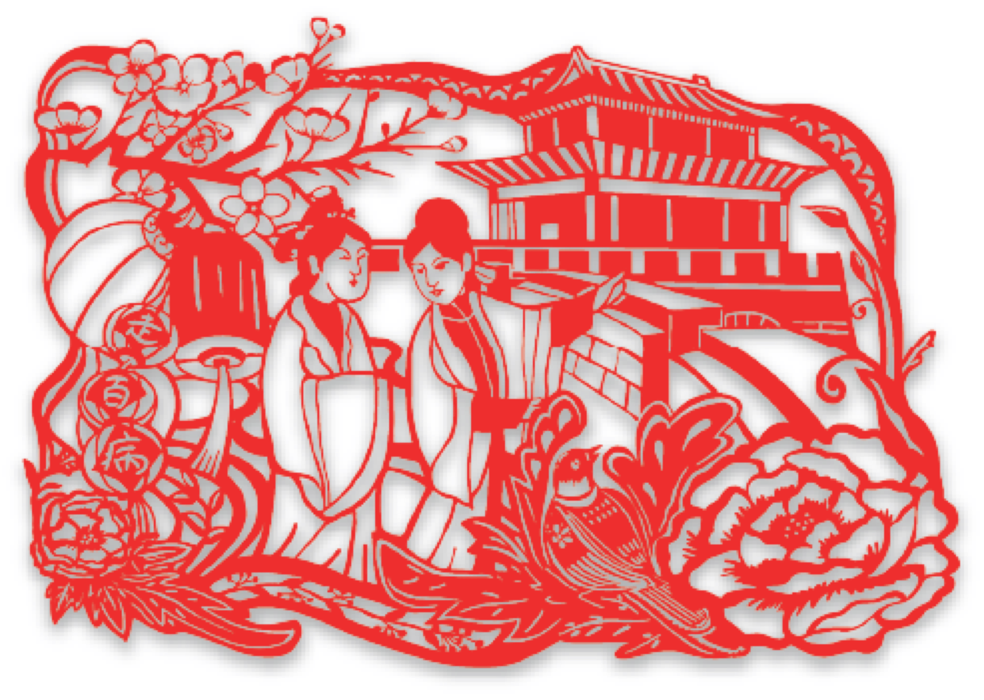 Zou Bai Bing paper cut